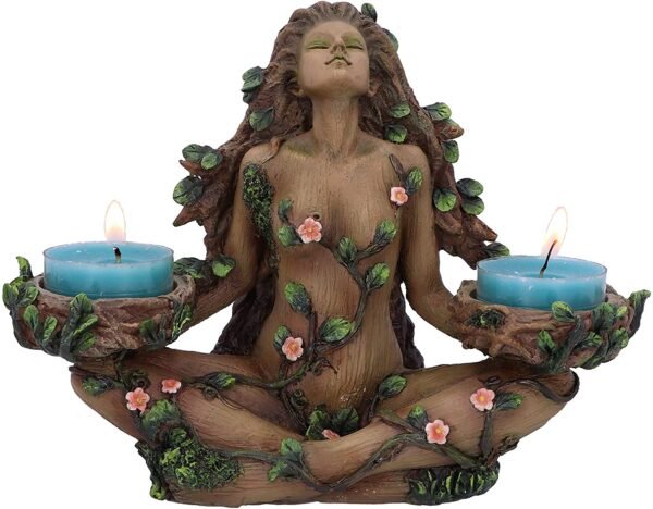 Light Collection~Balance of Nature Female Tree Spirit Tealight Candle Holder, Brown, 19cm