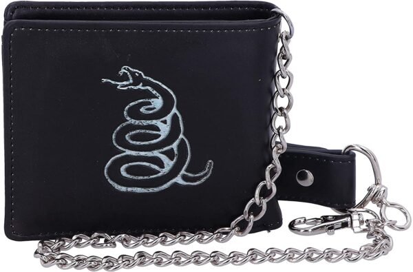 Band Merchandise~ Officially Licensed Metallica Black Album Wallet with Chain, 11cm