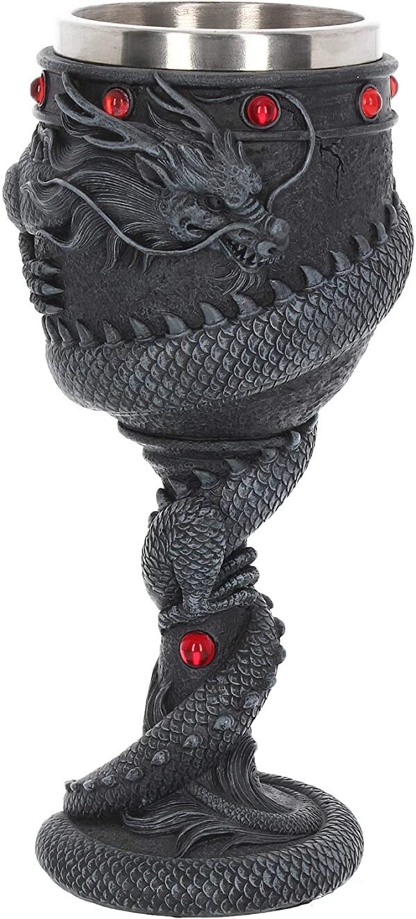 Magicun N.Giftware~Black Dragon Coil Goblet 22cm, us:one Size