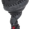 Fantasy Collection~ Dragon Coil Goblet 20cm Black, Resin w/Stainless Steel Insert