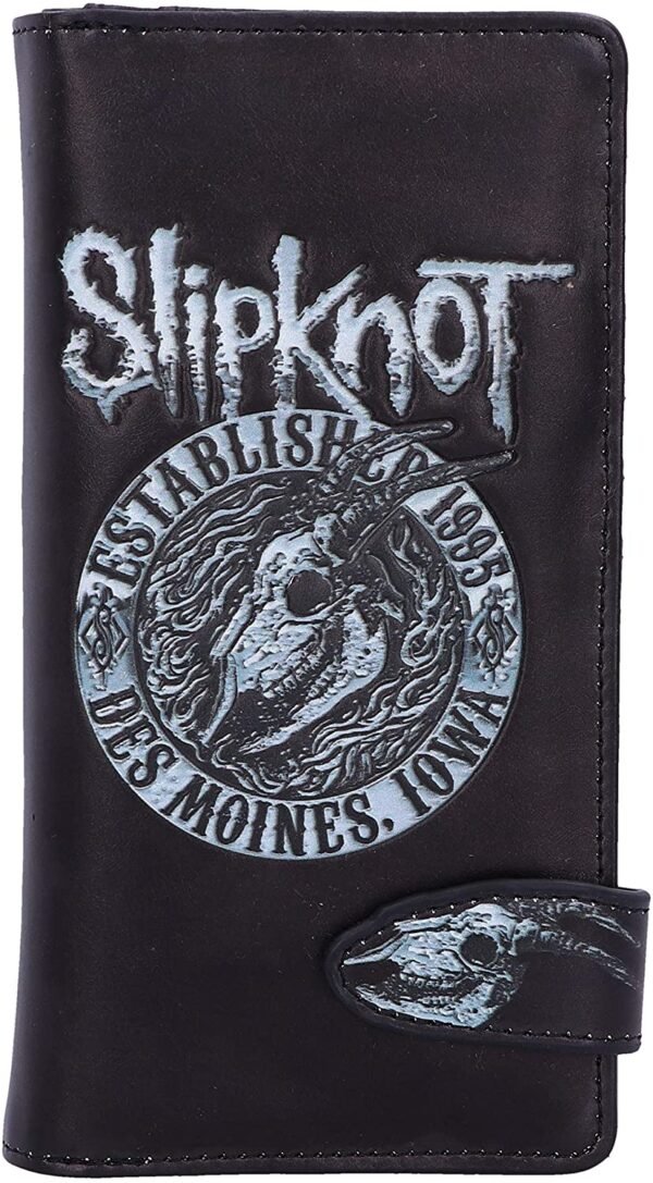 Magicun N.Giftware~, Black Officially Licensed Slipknot Flaming Goat Art Embossed Purse, 18.5cm
