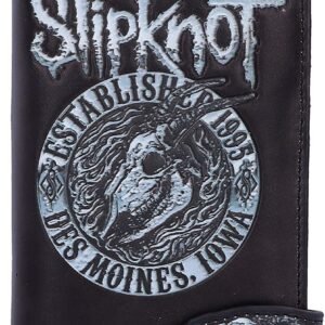 Band Merchandise~ Officially Licensed Slipknot Flaming Goat Art Embossed Purse, Black, 18.5cm