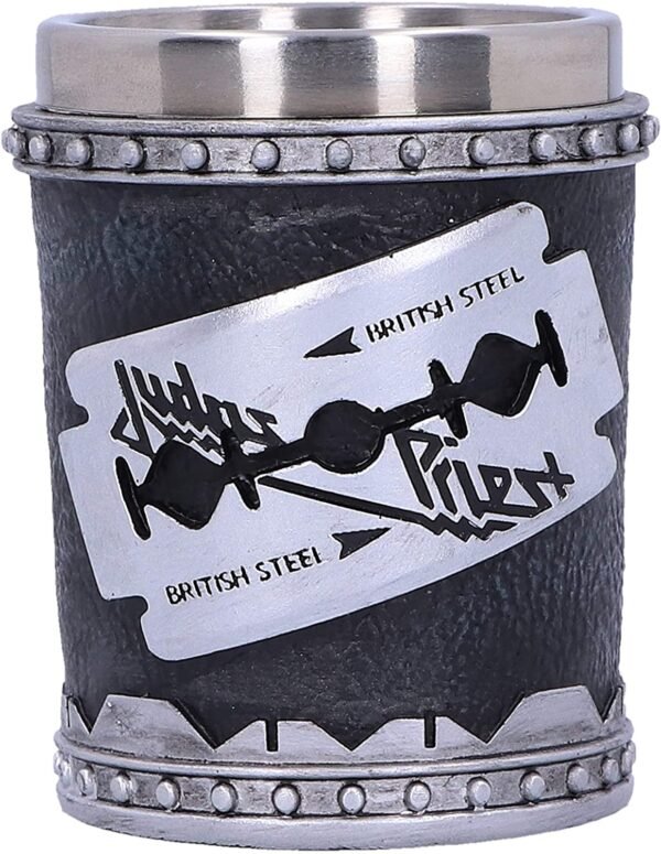 Band Merchandise~ B4896P9 Judas Priest British Steel Album Shot Glass, Black, 7.5cm