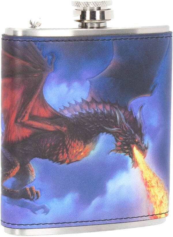 Artist Collections~ Fire in the Sky James Ryman Hip Flask 13cm Blue