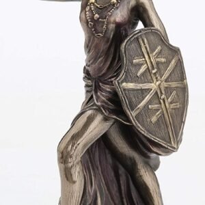 Magic  Collection~8 5/8 Inch Santeria Orishas Obba River Goddess Cold Cast Resin Bronze Finish Statue Shrine Idol