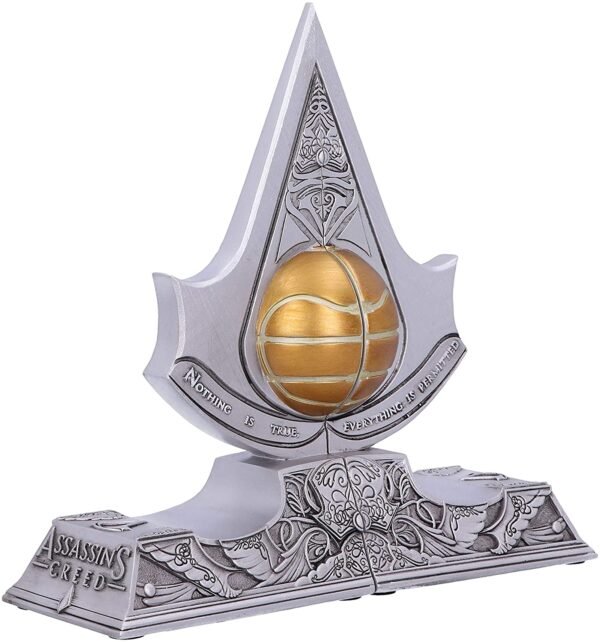 Gaming collectables~ Officially Licensed Assassin's Creed Apple of Eden Resin Bookends, Silver, 18.5cm