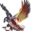 Magic  Collection~3D Metal Wall Art - Bald Eagle American Flag Wall Decor - Patriotic Country Wall Art - Handmade in the USA for Use Indoors or Outdoors