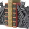 Magic  Collection~Design Toscano CL55773 Castle Dragon Gothic Decorative Bookend Statues, 8 Inch, Set of Two, Grey, 2 Count