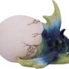 Fantasy Collection~ Hatchling's Rest Dragon Figurine, Green/Purple, 12cm
