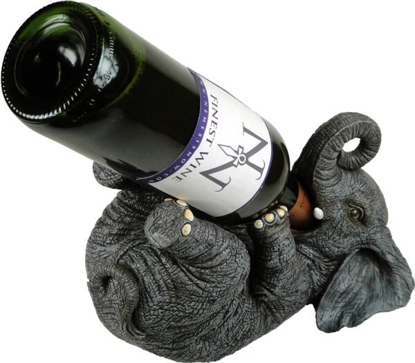 Animal Collection~ EXA80004 Guzzlers Elephant Wine Bottle Holder 21cm Grey