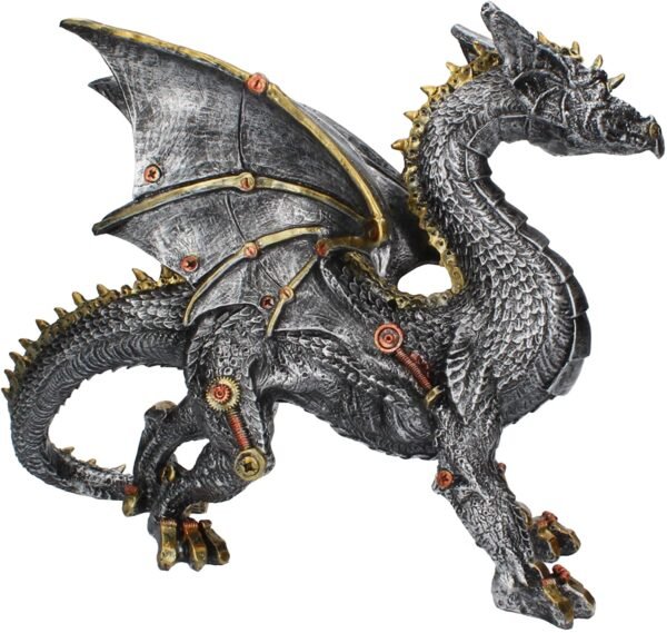 Steampunk Collection~Dracus Machina Figurine 29cm Silver