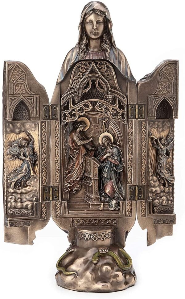 Magic  Collection~Lady of Grace Polyptych Sculpture of Annunciation