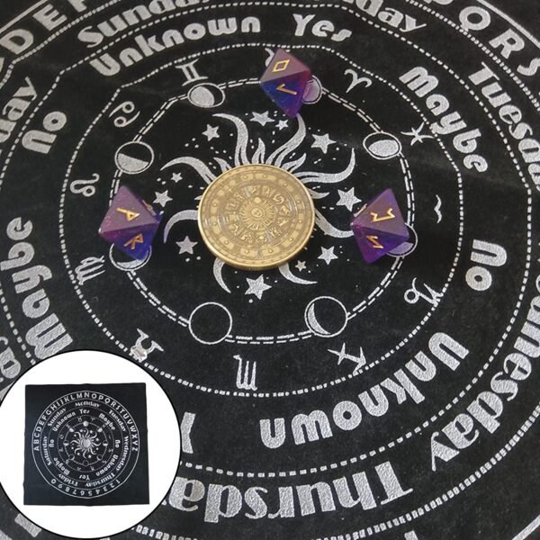 12 Constellations Tarot Tablecloth, Velvet Divination Altar Cloth Board Game Flannel Tarot Card Mat   Witchcraft Supplies