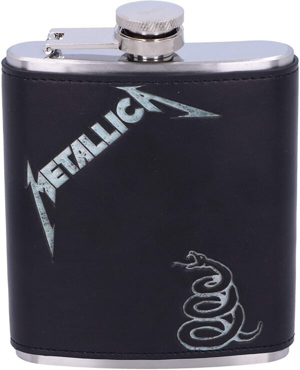 Magicun N.Giftware~Black Officially Licensed Metallica Album Hip Flask, Stainless Steel, 7cm