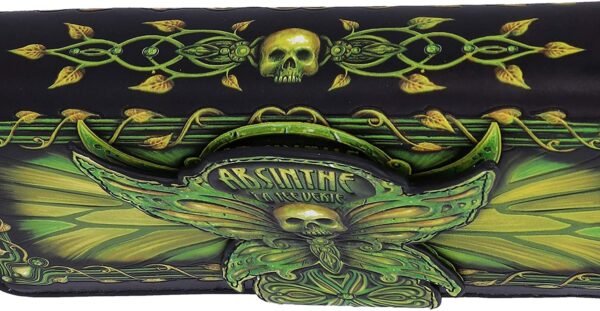 Magicun N.Giftware~Absinthe La Fee Verte Green Fairy Embossed Purse, 18.5cm