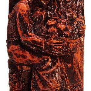 Magicun Altar~Dryad Design Seated Norse Goddess Idunna Statue Wood Finish