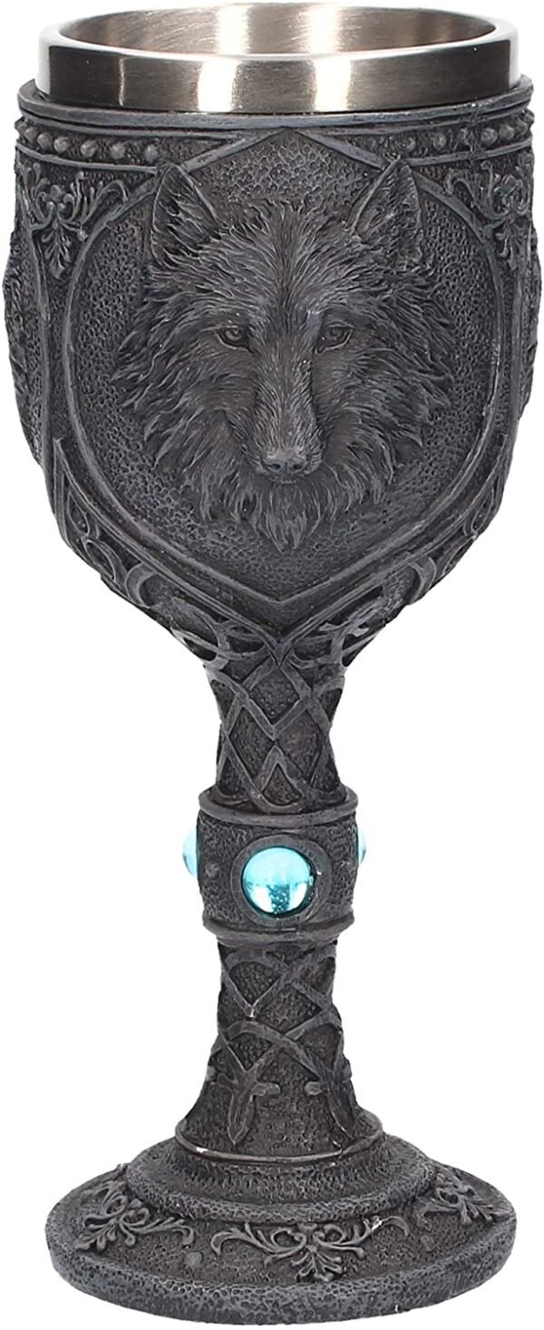 Magicun N.Giftware~Night Wolf Goblet Goblet 23cm Black
