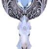 Magicun N.Giftware~Enchanted Twin Unicorn Heart Set of Two Goblets, 18.5cm, Silver