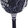 Wiccan Collection~B5141R0 Black and White Spirit Board Goblet Glass, Resin w/stainless steel insert, 18cm