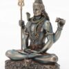Magic  Collection~Lord Shiva in Lotus Pose Statue Sculpture - Hindu God and Destroyer of Evil Figure 6.2" Tall