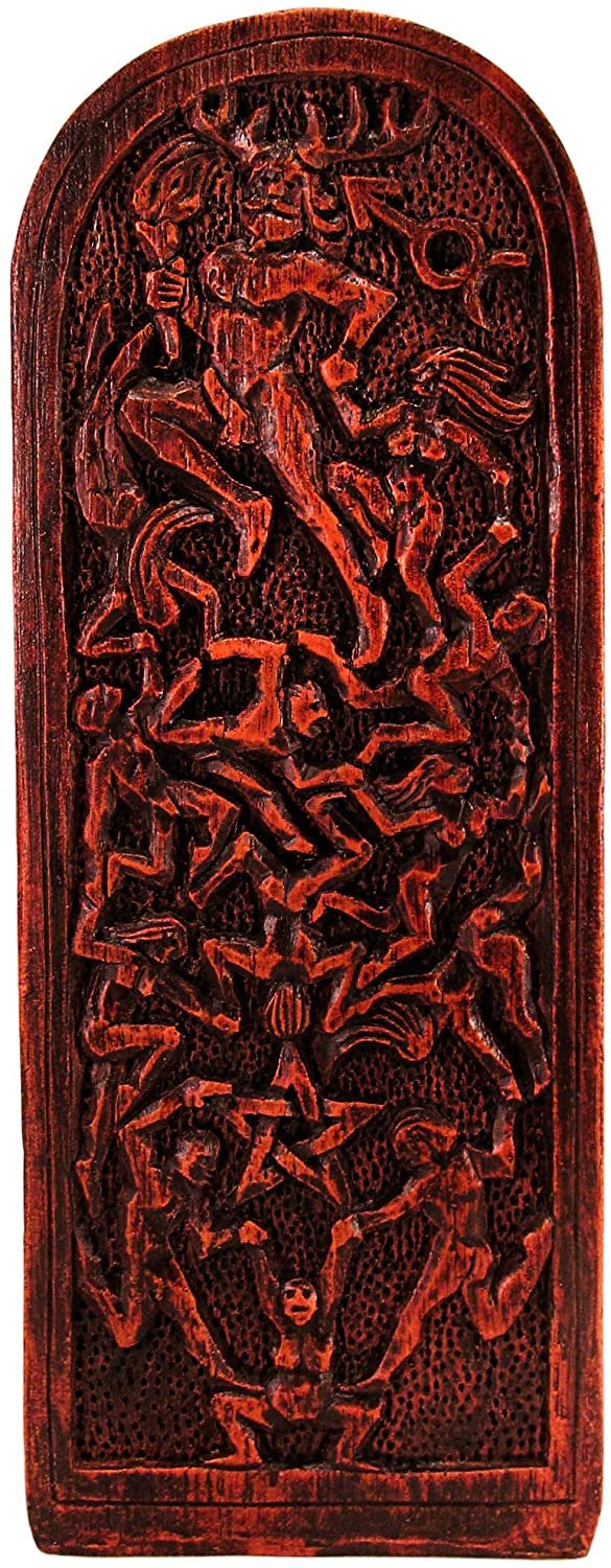 Magicun Altar~Dryad Design Seated God Statue Wood Finish