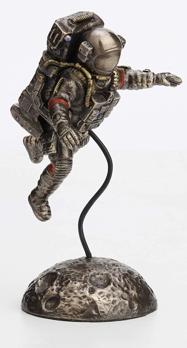 Magic  Collection~6 1/8 Inch Zero G Astronaut Moon Landing Space Walk Cold Cast Resin Bronze Finish Statue Home Decor