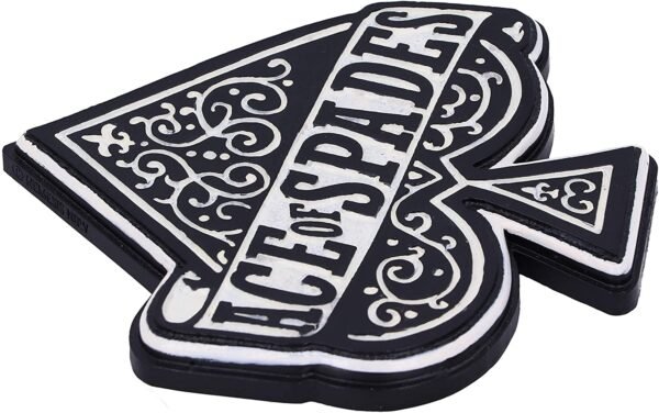 Band Merchandise~ Officially Licensed Set of Four Motorhead Ace of Spades Resin Coasters, Black, 12.5cm