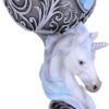 Magicun N.Giftware~Enchanted Twin Unicorn Heart Set of Two Goblets, 18.5cm, Silver
