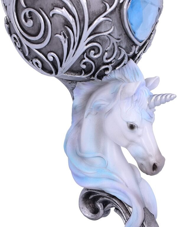 Magicun N.Giftware~Enchanted Twin Unicorn Heart Set of Two Goblets, 18.5cm, Silver