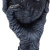 Dark Collection~Baphomet's Grasp Horror Hand Goblet Glass, Polyresin, Black and Silver, 18cm
