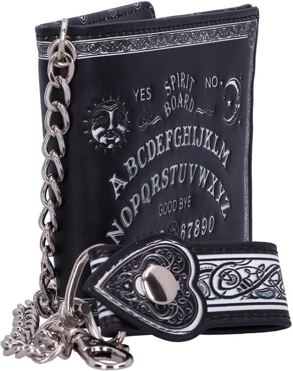 Wiccan Collection~Spirit Board Embossed Purse Ouija Wallet Black 18.5cm, 11cm