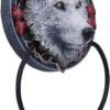 Artist Collections~ Lisa Parker Guardian of the Fall White Autumn Wolf Door Knocker, 18cm
