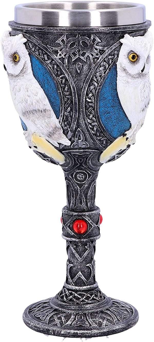 Animal Collection~ U4812P9 Wise Companion Goblet 19.8cm, Resin w. Stainless Steel