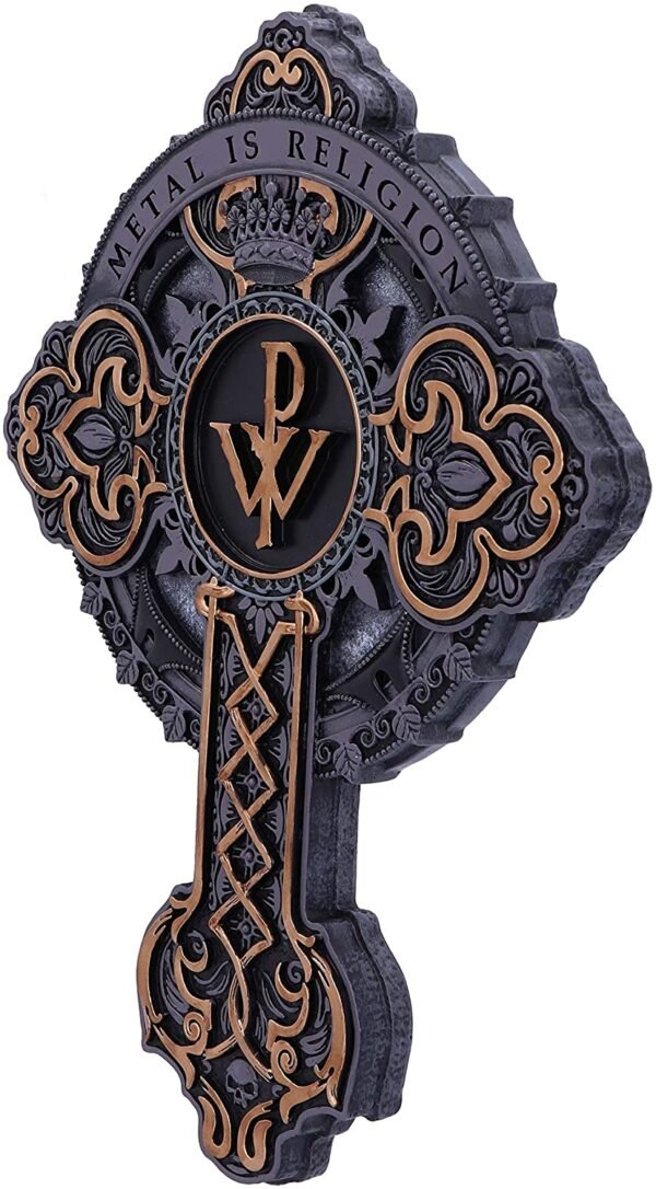 Band Merchandise~ Officially Licensed Powerwolf Metal is Religion Rock Band Wall Hanging Plaque, Black, 31cm