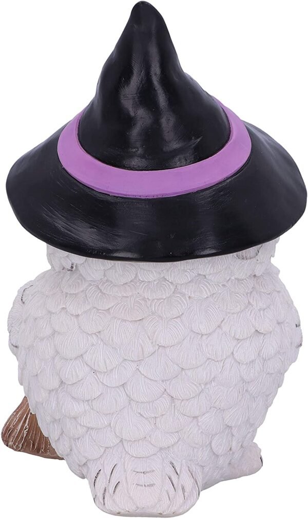 Wiccan Collection~Snowy Magic Witch Owl Familiar Figurine, White, 18cm