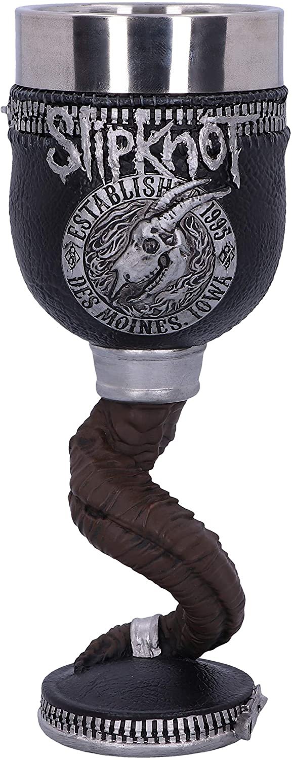 Band Merchandise~ Officially Licensed Slipknot Flaming Goat Horn Goblet, Black, 19.5cm