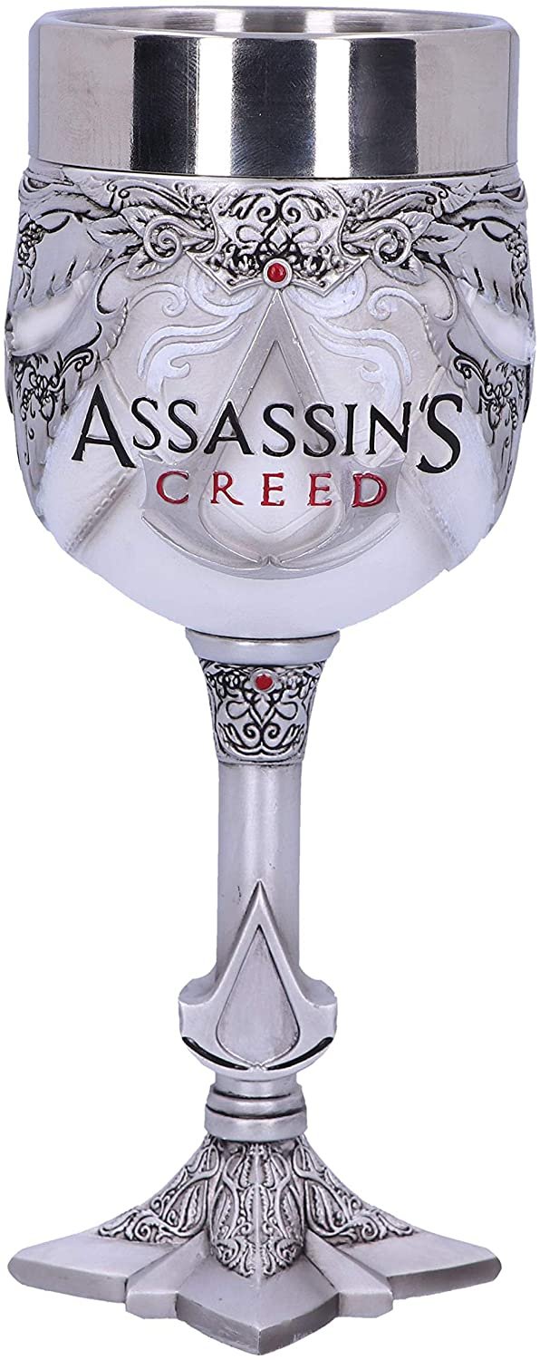 Officially Licensed Assassins Creed White Game Goblet, Resin w. Stainless Steel