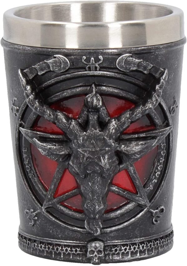 Dark Collection~B4475N9 Baphomet Shot Glass 7cm Black