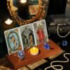 2 Pcs Tarot Card Holder Stand Wooden Tarot Card Display Stand Divination Tarot