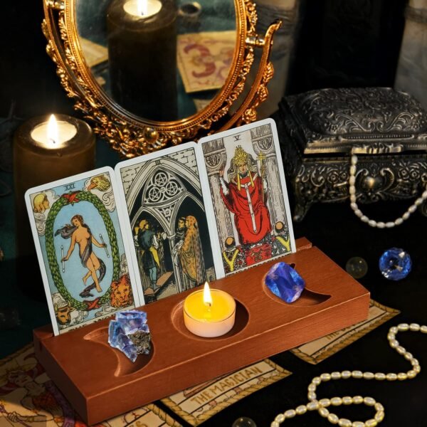 2 Pcs Tarot Card Holder Stand Wooden Tarot Card Display Stand Divination Tarot