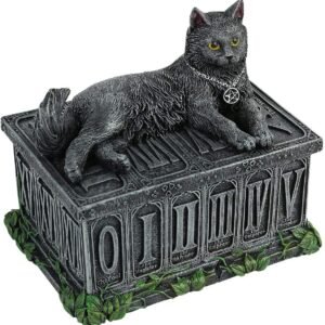 Nemesis Now Fortune's Keeper Tarot Box 17cm Black, Resin