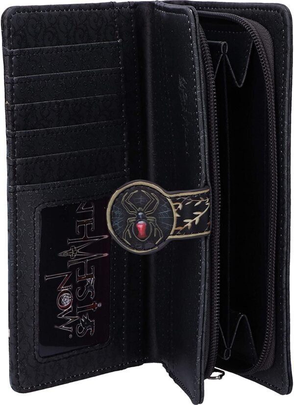 Magicun N.Giftware~Black Lisa Parker Spirits of Salem Cat Skull Map Embossed Purse, 18.5cm