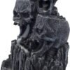 Magicun N.Giftware~Skull Backflow Tower Incense Burner 17.5cm Black, Resin