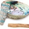 Witchcraft~Origins Smudging Kit - White Sage Smudge Stick + Palo Santo + Abalone Shell Bowl | Sustainably Sourced Healing Incense for Home Cleansing, Protection, Meditation, Positive Energy