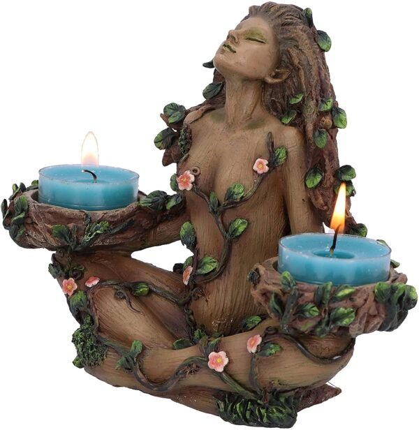 Light Collection~Balance of Nature Female Tree Spirit Tealight Candle Holder, Brown, 19cm