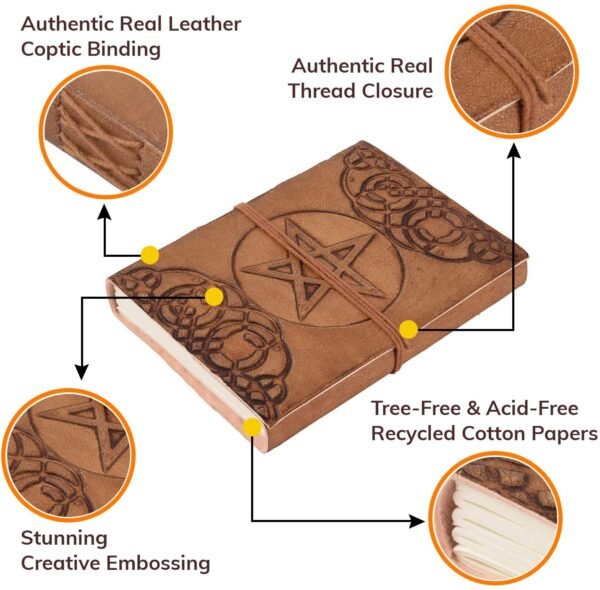 Witchcraft~Leather Journal | Leather Blank Book | Leather Sketchbook | Leather Notebook | Leather Travel Diary | Leather Diary for Travel | Leather Travel Journal for Men and Women