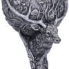 Light Collection~Monarch of The Glen Stags Head Goblet Wine Glass, Silver, 18cm