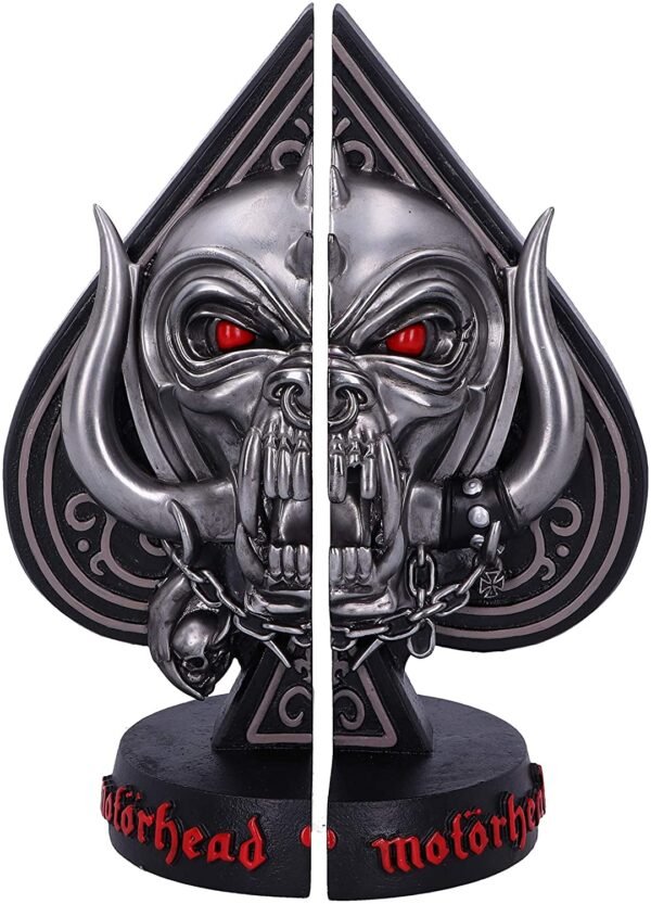 Band Merchandise~ Offically Licensed Motorhead Ace of Spades Warpig Snaggletooth Bookends, Silver, 18.5cm