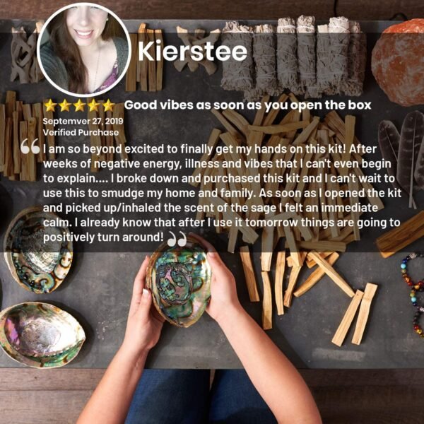 Witchcraft~Origins Smudging Kit - White Sage Smudge Stick + Palo Santo + Abalone Shell Bowl | Sustainably Sourced Healing Incense for Home Cleansing, Protection, Meditation, Positive Energy