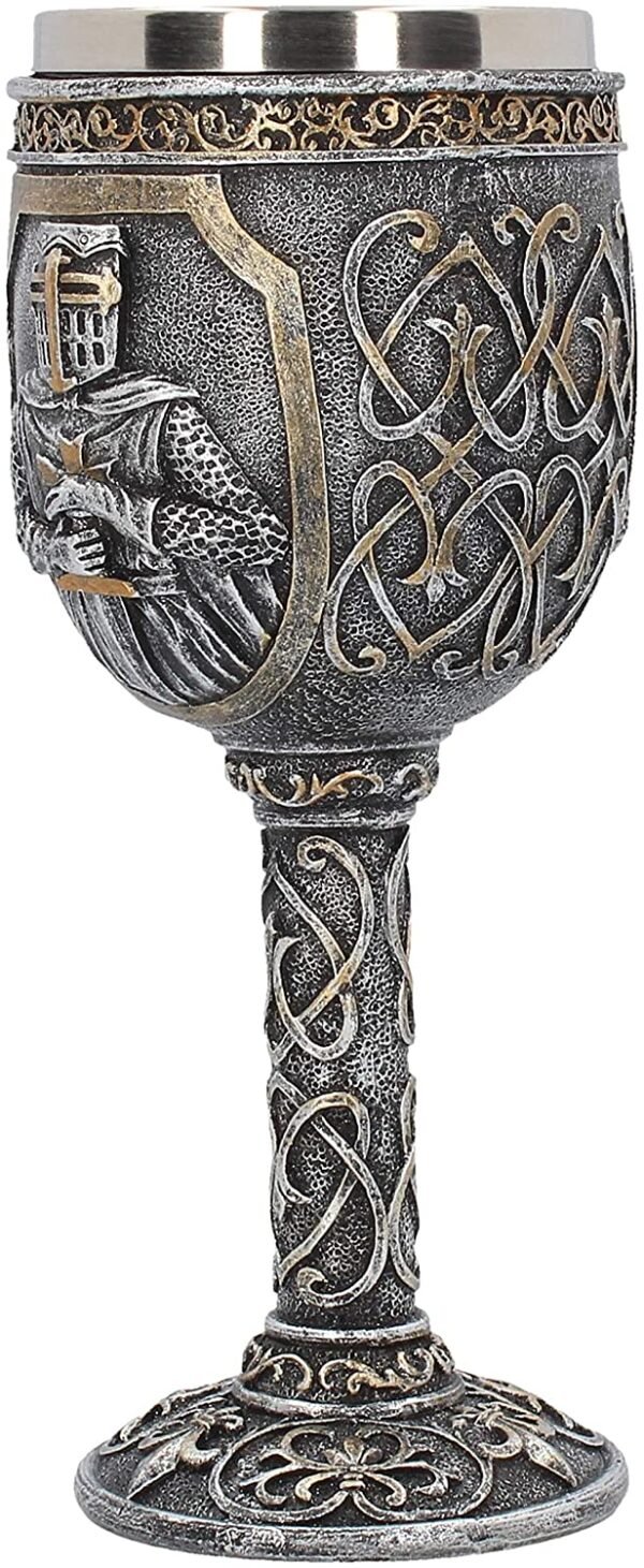 Magicun N.Giftware~Armoured Goblet Goblet 22cm Grey